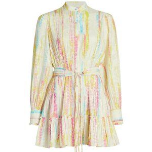 HEMANT & NANDITA Tie-Dye Mini Shirtdress Dress